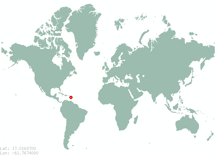 English Harbour Town in world map